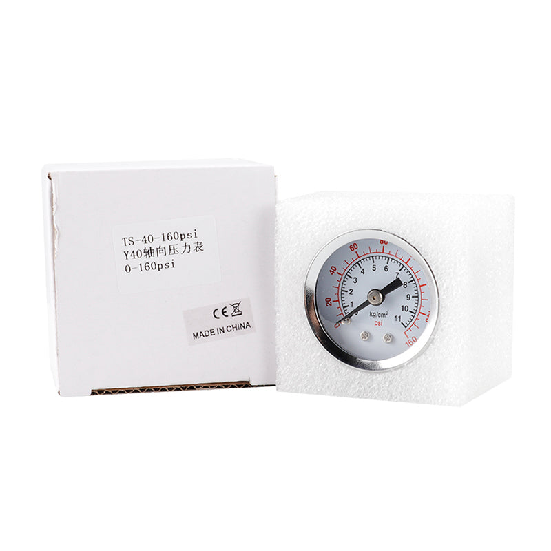TS-40-160Psi 0-160psi / 0-11bar Stainless Steel Pressure Gauge Manometer 1 / 8 NPT Bottom Mount Water Oil Air Pressure Meter TS-40-160Psi 0-160psi / 0-11bar Stainless Steel Pressure Gauge Manometer 1 / 8 NPT Bottom Mount Water Oil Air Pressure Meter